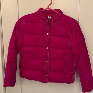 Girls Janie and Jack pink velvet Jacket